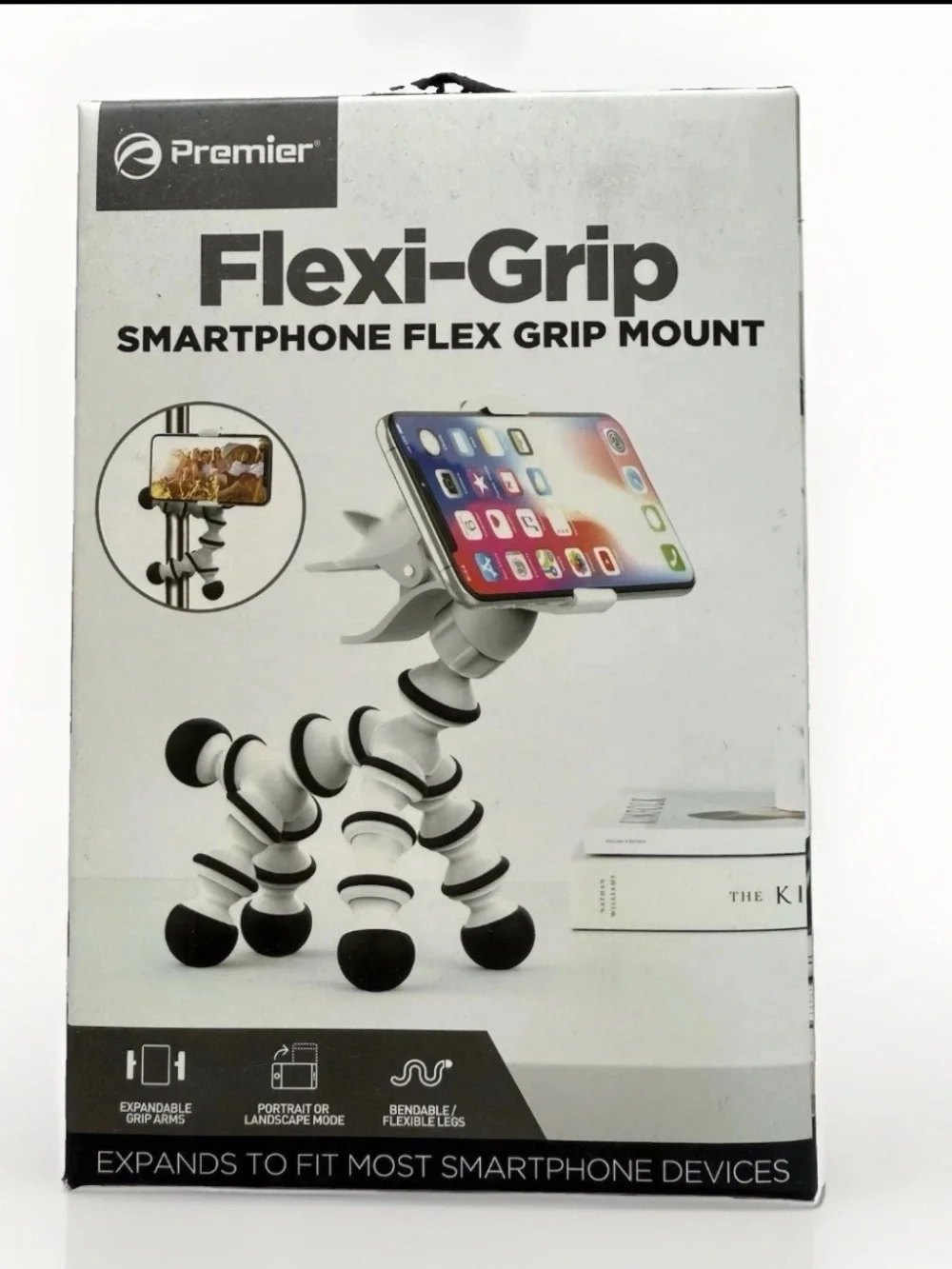 UNICORN Smartphone Flex Grip Mount White Black NEW PFLEX1BK PREMIER